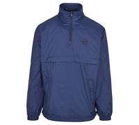 Langmantel URBAN CLASSICS "Urban Classics Herren Stand Up Collar Pull Over Jacket", Herren, Gr. L, dunkelblau, 100% Polyamid, Mäntel (69590009-L) dunkelblau