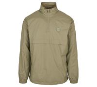 Langmantel URBAN CLASSICS "Urban Classics Herren Stand Up Collar Pull Over Jacket", Herren, Gr. M, khaki, 100% Polyamid, Mäntel (75459416-M) khaki