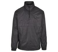 Langmantel URBAN CLASSICS "Urban Classics Herren Stand Up Collar Pull Over Jacket", Herren, Gr. M, schwarz, 100% Polyamid, unifarben, normal, amerikanischer Ausschnitt, Mäntel (58953621-M) schwarz