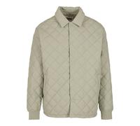Langmantel URBAN CLASSICS "Urban Classics Quilted Overshirt", Herren, Gr. 4XL, beige (softsalvia), 100% Nylon, Mäntel (36863923-4XL) softsalvia