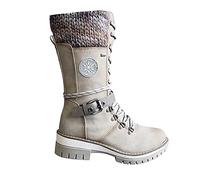 Langschaft Stiefel Damen Basic Winter Stiefel Beiläufig Lang Boots Herbst Winter Vintage Schnüren Schuhe Langschaft Boots Langschaft Stiefel Stiefel Schuhe Spitze Damen Stiefeletten Damenstiefel