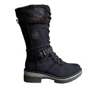 Langschaft Stiefel Damen Basic Winter Stiefel Beiläufig Lang Boots Herbst Winter Vintage Schnüren Schuhe Langschaft Boots Langschaft Stiefel Stiefel Schuhe Spitze Damen Stiefeletten Damenstiefel