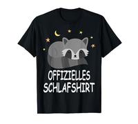 Langschläfer Nachthemd Offizielles Schlafshirt Waschbär T-Shirt
