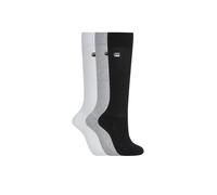 Langsocken G-STAR "MYSTIC, SLOUCHY SOCKS", Damen, Gr. 35-38, light grau marl, hellweiß, schwarz, Baumwollmischung, unifarben, locker geschoppt, Socken, mit Logostickerei (95011735-35) light grau marl,