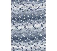 LangYarns 50g Snowflake - Farbe 25 - wollweiß/dunkelblau - hält Dich an kalten Wintertagen kuschelig warm