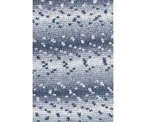 LangYarns 50g Snowflake - Farbe 25 - wollweiß/dunkelblau - hält Dich an kalten Wintertagen kuschelig warm