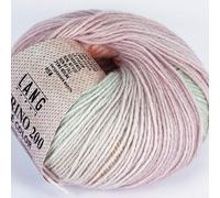 Merino 200 Bébé Color von LANG Yarns, Bunt Grün/Lachs/Lila, aus Schurwolle