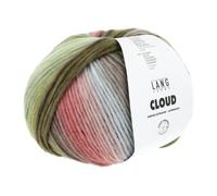 LangYarns Wolle Cloud 100 g dunkelgrün olive hellblau rot