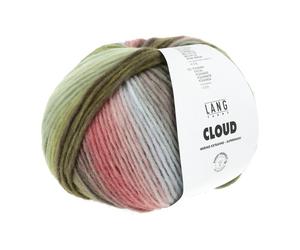 LangYarns Wolle Cloud 100 g dunkelgrün olive hellblau rot