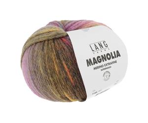 LangYarns Wolle Magnolia 100 g ocker grau fuchsia