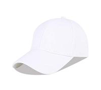 LANGZHEN Baseball Dad Cap 100% Baumwolle Passt Männer Frauen Klassische Verstellbare Plain Hat (Structured-White)