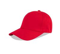LANGZHEN Baseball Dad Cap 100% Baumwolle Passt Männer Frauen Klassische Verstellbare Plain Hat (Structured-Red)
