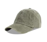 LANGZHEN Unisex Baseball Cap 100% Baumwolle Fits Männer Frauen Washed Denim Einstellbare Dad Hut (Army Green)