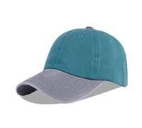 LANGZHEN Unisex Baseball Cap 100% Baumwolle Fits Männer Frauen Washed Denim Einstellbare Papa Hut (Aquamarin Grau One Size)