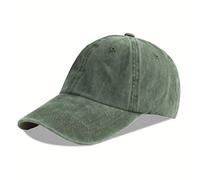 LANGZHEN Unisex Baseball Cap 100% Baumwolle Fits Männer Frauen Washed Denim Einstellbare Papa Hut (Dunkelgrün, One Size)