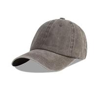 LANGZHEN Unisex Baseball Cap 100% Baumwolle Fits Männer Frauen Washed Denim Einstellbare Papa Hut (Kaffee, groß)