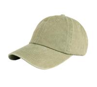 LANGZHEN Unisex Baseball Cap 100% Baumwolle Fits Männer Frauen Washed Denim Verstellbare Papa Hut (Khaki)