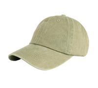 LANGZHEN Unisex Baseball Cap 100% Baumwolle Fits Männer Frauen Washed Denim Verstellbare Papa Hut (Khaki)
