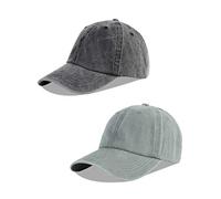 LANGZHEN Unisex Baseball Cap 100% Cotton Fits Men Women Washed Denim Adjustable Dad Hat