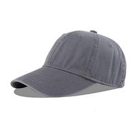 LANGZHEN Unisex Vintage gewaschen Distressed Baumwolle Einstellbare Solid Dad Hut, Gewaschene Klassische Baseball Cap für Männer Frauen (Grau)