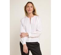 Lanius - Bluse mit Kräuseln GOTS weiß weiß - Gr. - 38