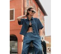 LANIUS Jeansshirt (GOTS) aus Bio-Baumwolle mid blue denim 34