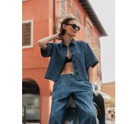 LANIUS Jeansshirt (GOTS) aus Bio-Baumwolle mid blue denim 42