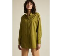 LANIUS Lange Bluse GOTS aus Bio-Baumwolle olive 42