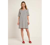 LANIUS Streifenkleid (GOTS) aus Bio-Baumwolle creme/midnight 40