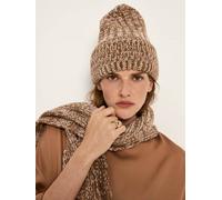 LANIUS Strickmütze aus Bio-Schurwolle und Bio-Baumwolle brown/ off white 0