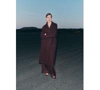 LANIUS Walkmantel mit Revers (GOTS) bordeaux 40