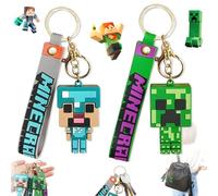 lankai 2 Stück Geschenkidee anime keychain set, Spiel 3D Schlüsselanhänger, Anime figuren spiel schlüsselanhänger, Game Schlüsselanhänger Silikon, Schultasche Dekor, Gamer Geschenke, Partyzubehör