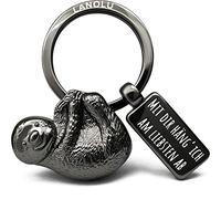 LANOLU Faultier Schlüsselanhänger Tiere Metall mit Gravur Glücksbringer, Sloth Keychain, Kawaii Tier Schlüsselanhänger beste Freundin mit 3D Figur Faultier Anhänger, Faultier Geschenkideen