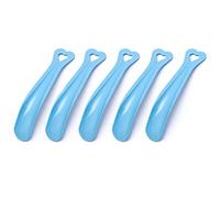 Lantelme 5 Stück Baby Schuhlöffel Blau bis Schuhgröße 24 im Set | Hergestellt in Deutschland Ergonomisch geformt für Kleinkind Kinder | Schuhanzieher beim Arztbesuch auf Reise oder Zuhause