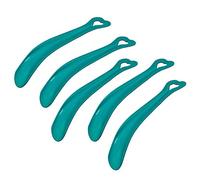 Lantelme 5 Stück Baby Schuhlöffel Grün bis Schuhgröße 24 im Set | Hergestellt in Deutschland Ergonomisch geformt für Kleinkind Kinder | Schuhanzieher beim Arztbesuch auf Reise oder Zuhause