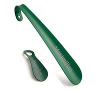 Lantelme Personalisierter Schuhanzieher mit Wunschgravur | 2er Set Grün | Schuhlöffel Metall mit Gravur als Geschenkidee | Schuhanziehhilfe Wunschtext graviert | Unisex Geschenk für Erwachsene Kinder