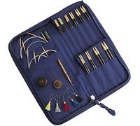 Lantern Moon Auswechselbare Stricknadeln - 10 Paar 13cm 5" Spitzen - 3 drehbare Schnüre 60,80,100cm - Endkappen, Maschenmarkierer - Größen 3,3.25,3.5,3.75,4,4.5,5,5,5.5,6,8mm