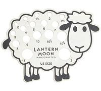 Lantern Moon Stricknadellehre - wendbar US und metrisch - versilbertes Schaf - für Nadelgrößen 2-9 mm/0-13
