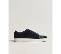 Lanvin DBB1 Patent Cap Toe Sneaker Navy Blau EU43