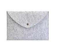 LaoZan Filz Laptop Sleeve Laptoptasche Hülle Laptophülle Tasche für Notebook Laptophülle Schutzhülle für 10-17 Zoll Macbook,iPad für macbook retina 13.3" Hell Grau