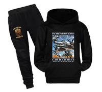 LaoZan Kinder Kapuzenpullover Set, Italian Brainrot, Tung Tung Sahur Unisex Kapuzenpullover für Jungen & Mädchen