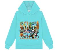 LaoZan Kinder Kapuzenpullover, Tung Tung Sahur, Italian Brainrot Unisex Kapuzenpullover für Jungen & Mädchen