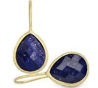 Lapis Lazuli Facett Ohrringe Gold plattiert 925 Sterling Silber Handgefertigte Aussage Ohrringe Schmuck