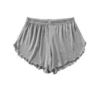 LApooh Damen-Pyjama-Shorts, Superkurze Weiche Schlafhose, Dehnbare Pyjama-Hose, Legging-Schlüpfer, Stilvolle Lounge-Shorts Zum Schlafen, Fitnessstudio, Laufen, Hellgrau, L