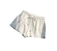 LApooh Kurze Pyjamahose Für Damen, Lässige Sommer Sweatshorts Für Damen Mit Taschen Und Kordelzug, Pj Hose, Weiche Schlaf Lounge Shorts Für Nachtwäsche, Yoga, Jogger, Weiß, XL