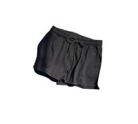 LApooh Kurze Pyjamahose Für Damen, Lässige Sommer Sweatshorts Für Damen Mit Taschen Und Kordelzug, Pj Hose, Weiche Schlaf Lounge Shorts Für Nachtwäsche, Yoga, Jogger, Schwarz, XL