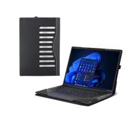 Laptop-Hülle für Lenovo ThinkPad E16 Gen 3 Intel [Hinweis für andere Modelle] All Inclusive Drop Case 40,6 cm (16 Zoll) PU Leder Schutzhülle Laptoptasche abnehmbare Schale (dunkelgrau)