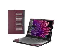 Laptop-Hülle für Lenovo Yoga Pro 9i (40,6 cm (16 Zoll) Intel-Laptop, All-Inclusive-Hülle, sturzsicher, PU-Leder, Innentasche, Weinrot