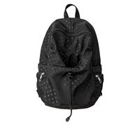 Laptop-Rucksäcke für Damen und Herren, Nylon, große Kapazität, Studenten, Büchertaschen, mehrere Taschen, Reise-Tagesrucksack, Tasche für Einkaufen, Reisen, Arbeit, Schwarz , 420.00x270.00x130.00mm