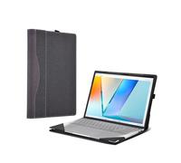 Laptop-Schutzhülle für ASUS Vivobook S16 (M5606, M5606NA, M5606UA, M5606WA, M5606KA) [Hinweis für andere Modelle], All-Inclusive-Drop-Case 40,6 cm (16 Zoll), PU-Leder, abnehmbare Hülle, Dunkelgrau